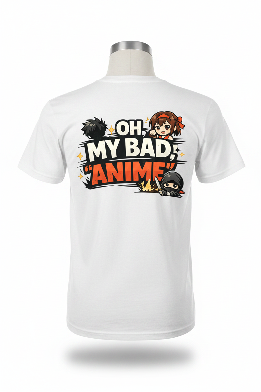 White Back - Oh My Bad Anime T-Shirt