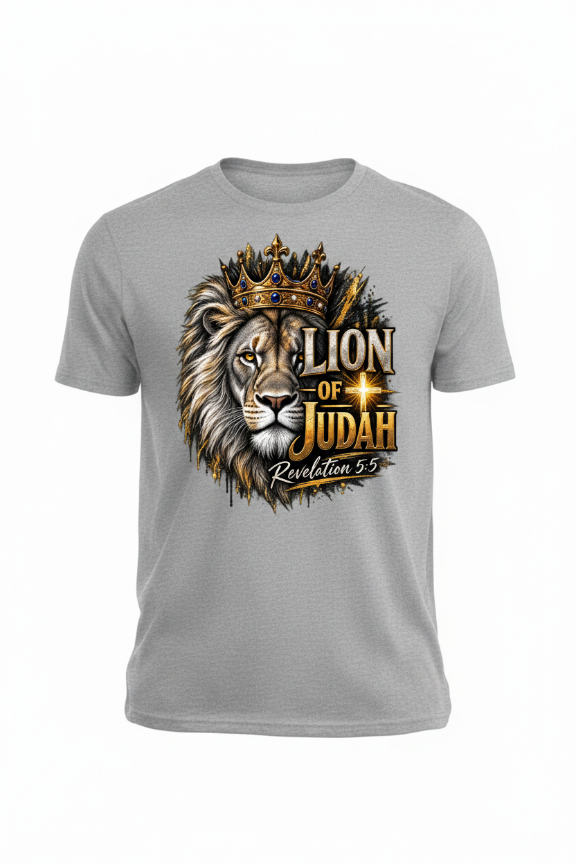 Lion of Judah T-Shirt - Grey