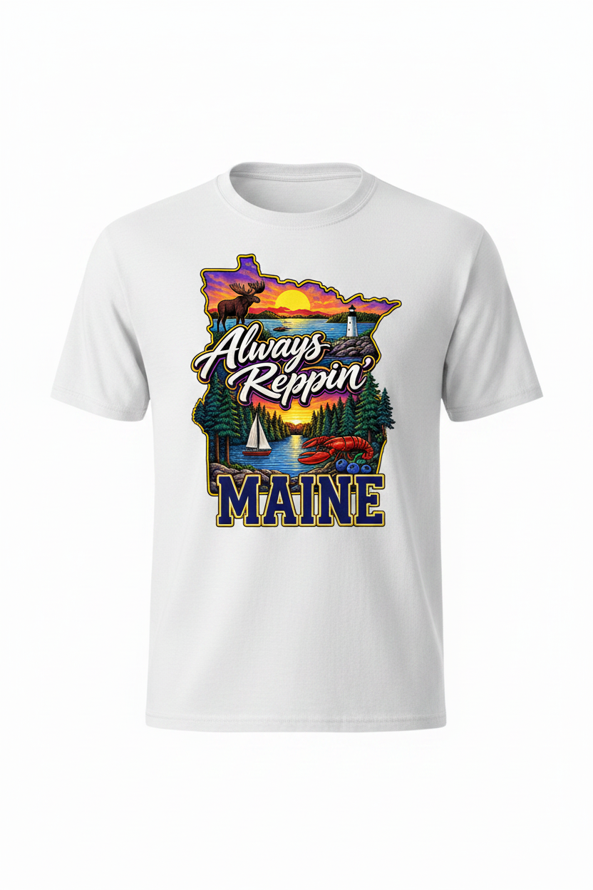 Always Reppin Maine T-Shirt - White