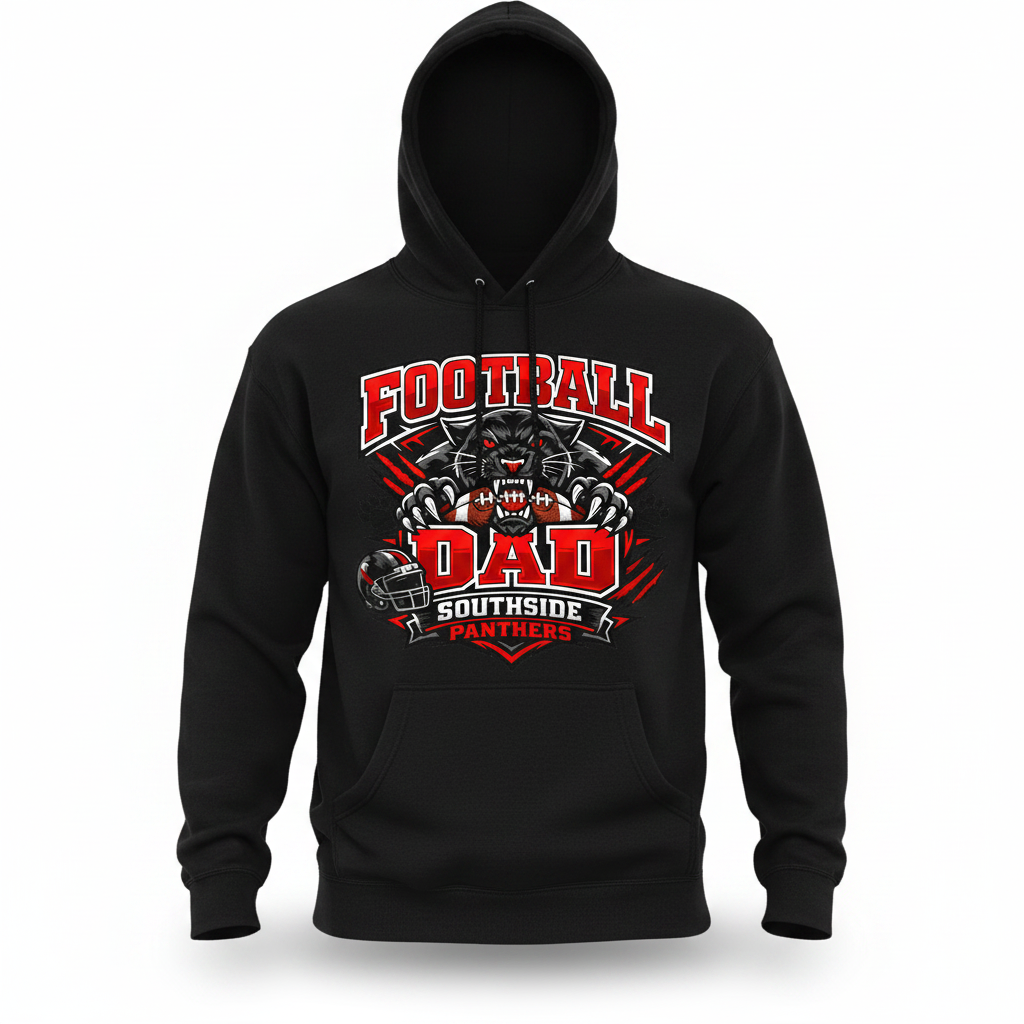 Football Dad Hoodie - Black