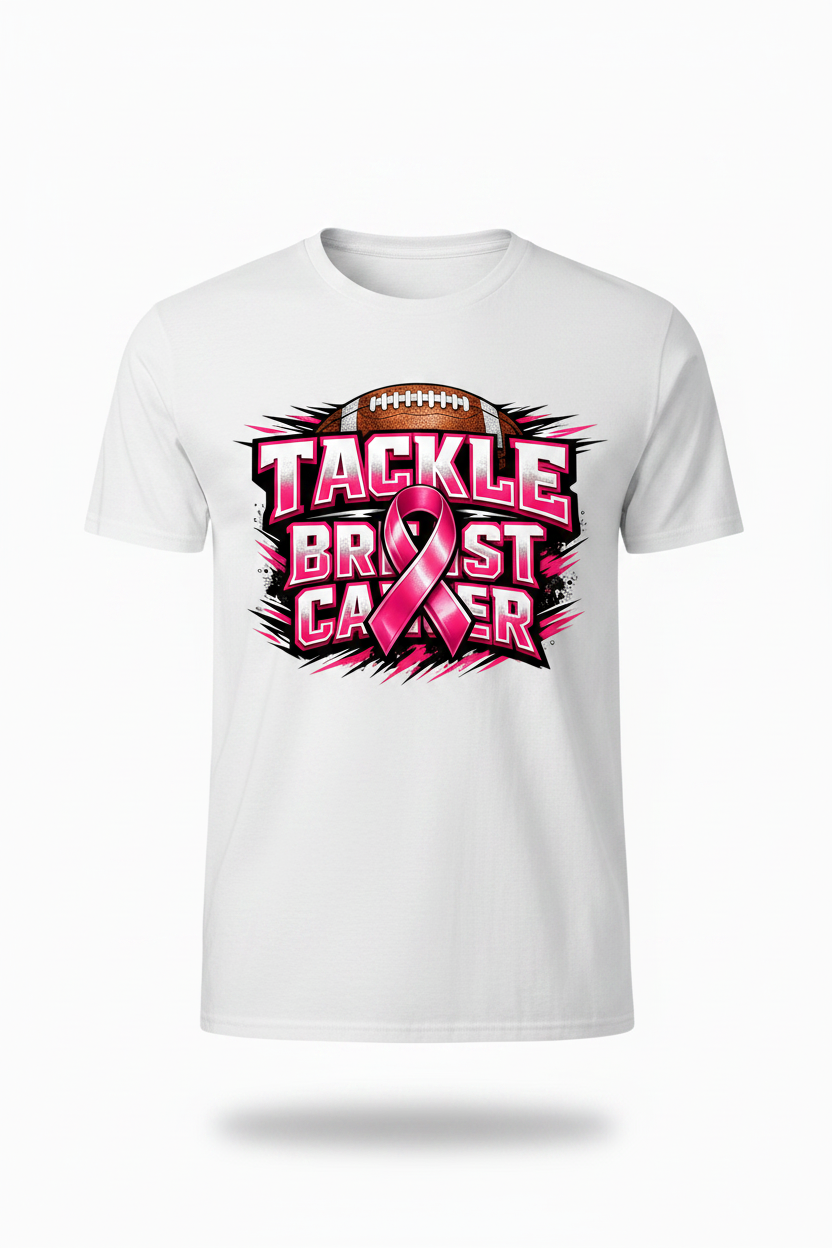 White - Tackle Breast Cancer T-Shirt