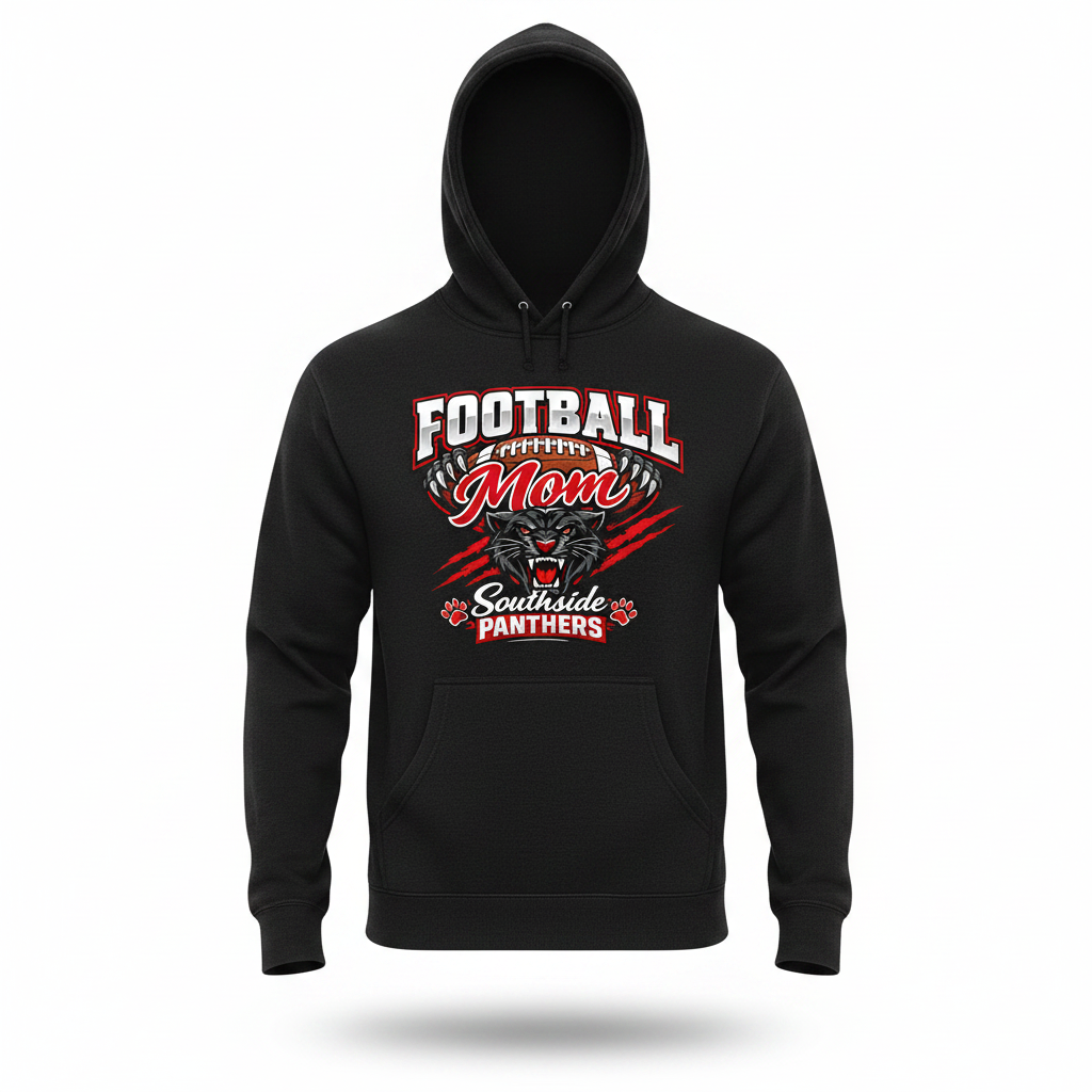 Football Mom Hoodie - Black