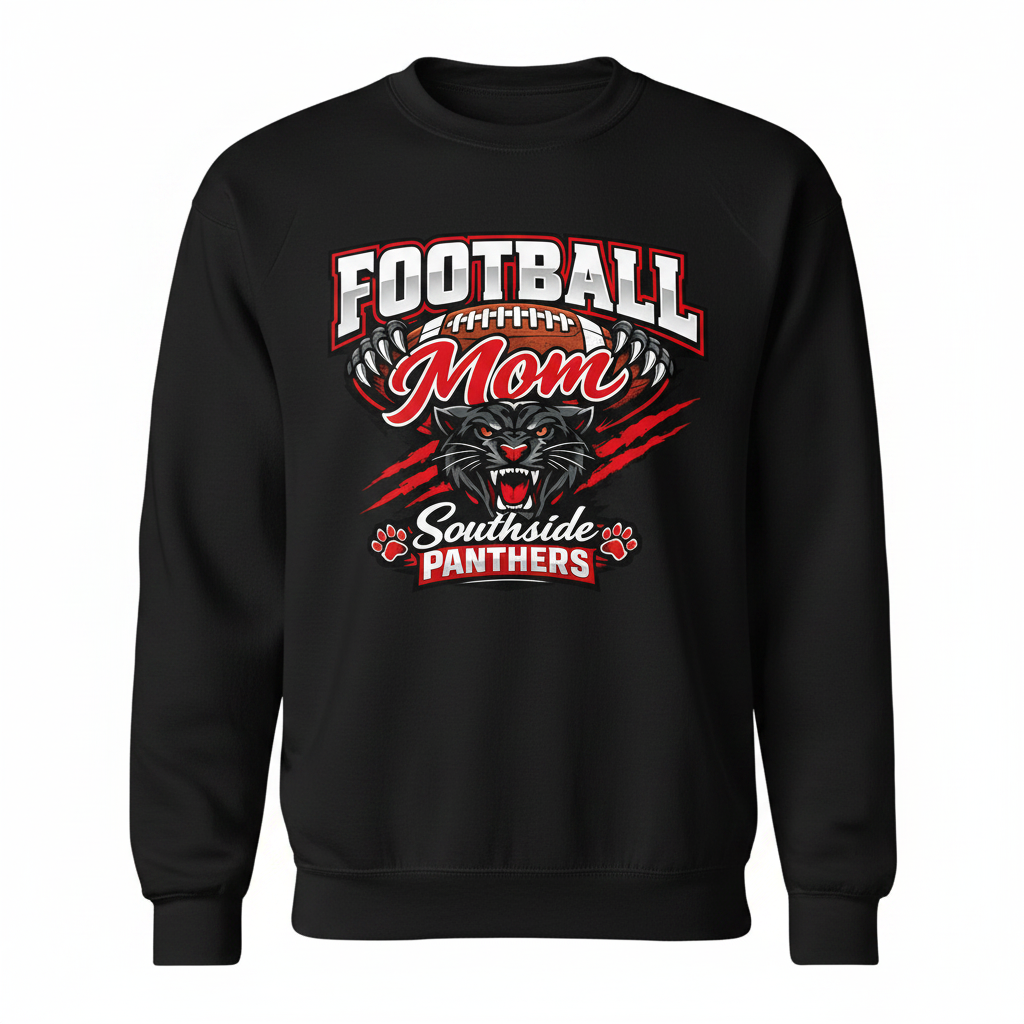 Football Mom Crewneck - Black