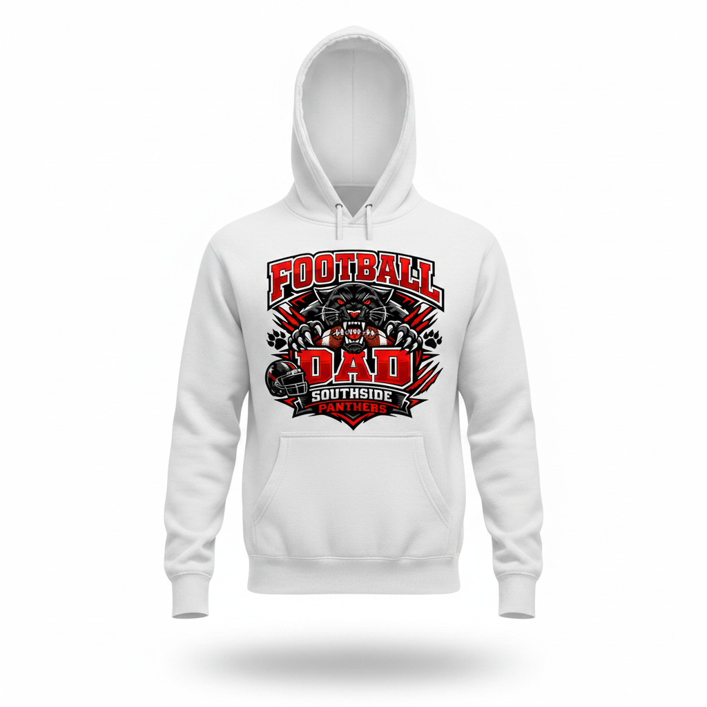 Football Dad Hoodie - White