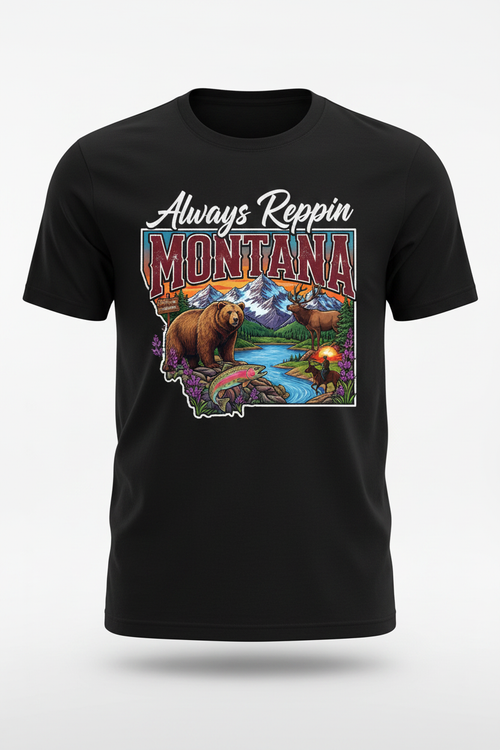Always Reppin Montana T-Shirt - Black