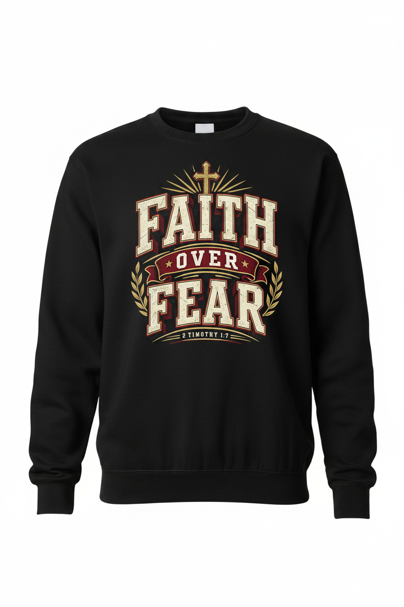 Faith Over Fear Sweatshirt - Black