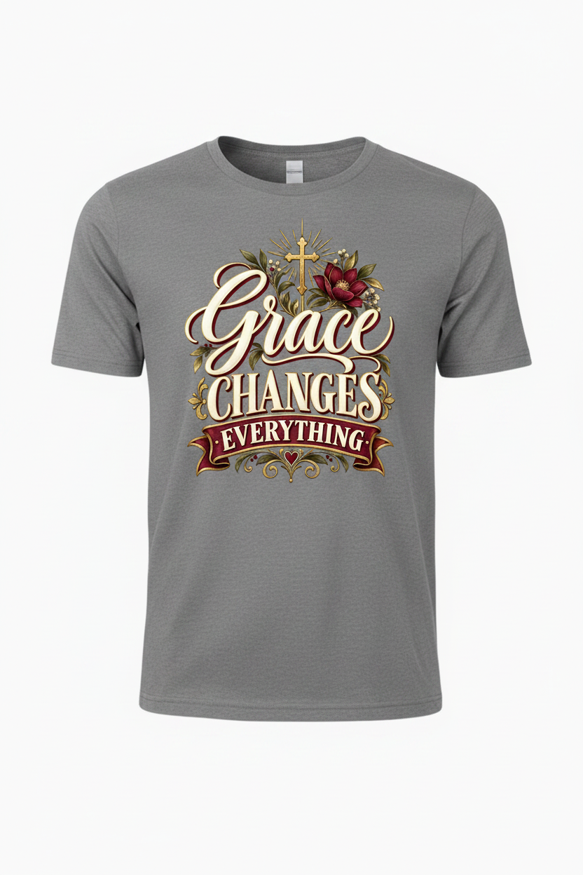 Grace Changes Everything T-Shirt - Grey
