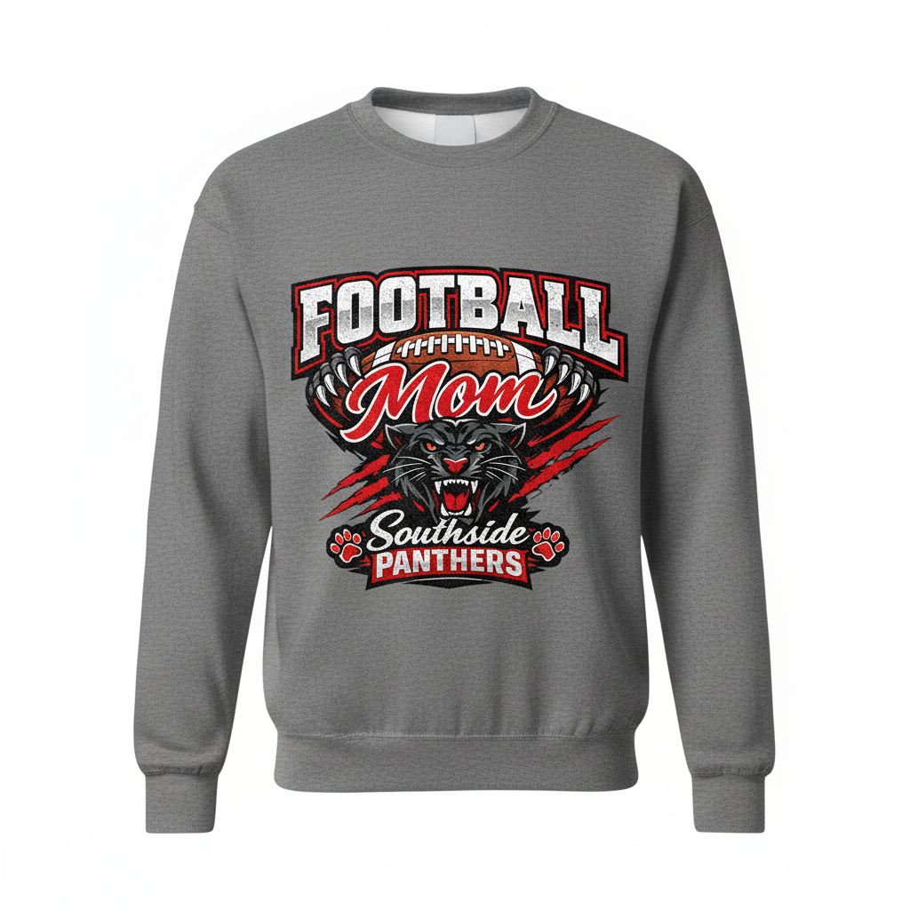 Football Mom Crewneck - Gray