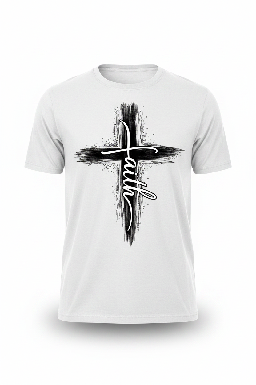 Faith Cross T-Shirt - White