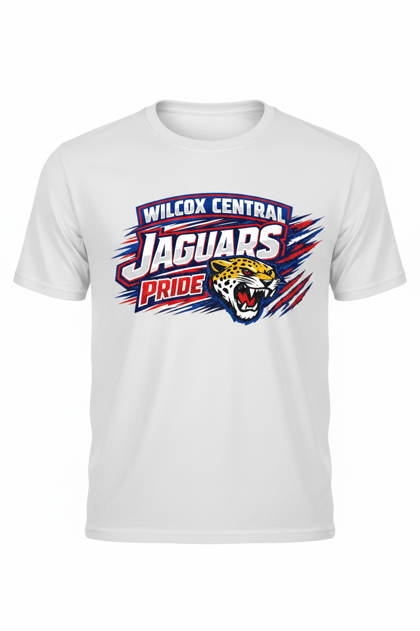 White - Wilcox Central Jaguars Pride T-Shirt