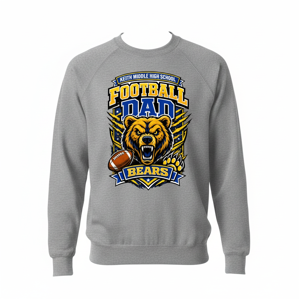 Football Dad Crewneck - Gray