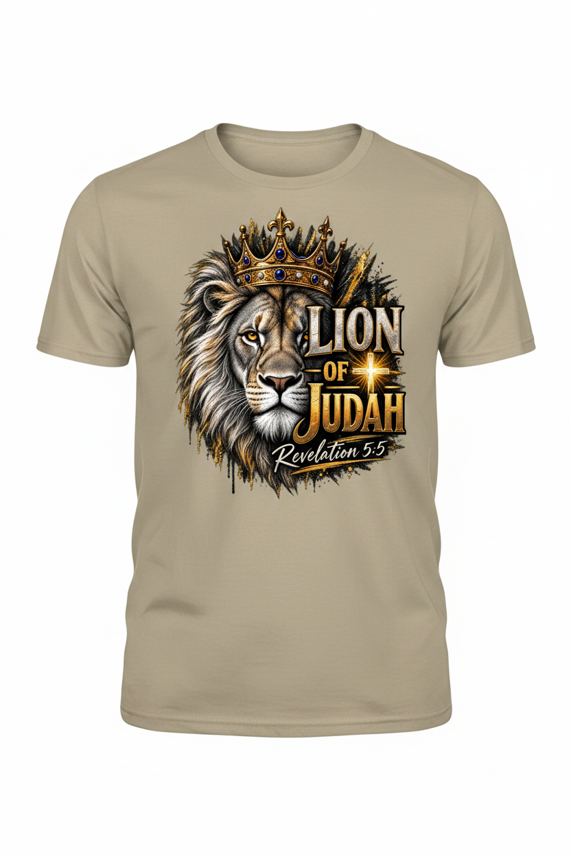 Lion of Judah T-Shirt - Tan