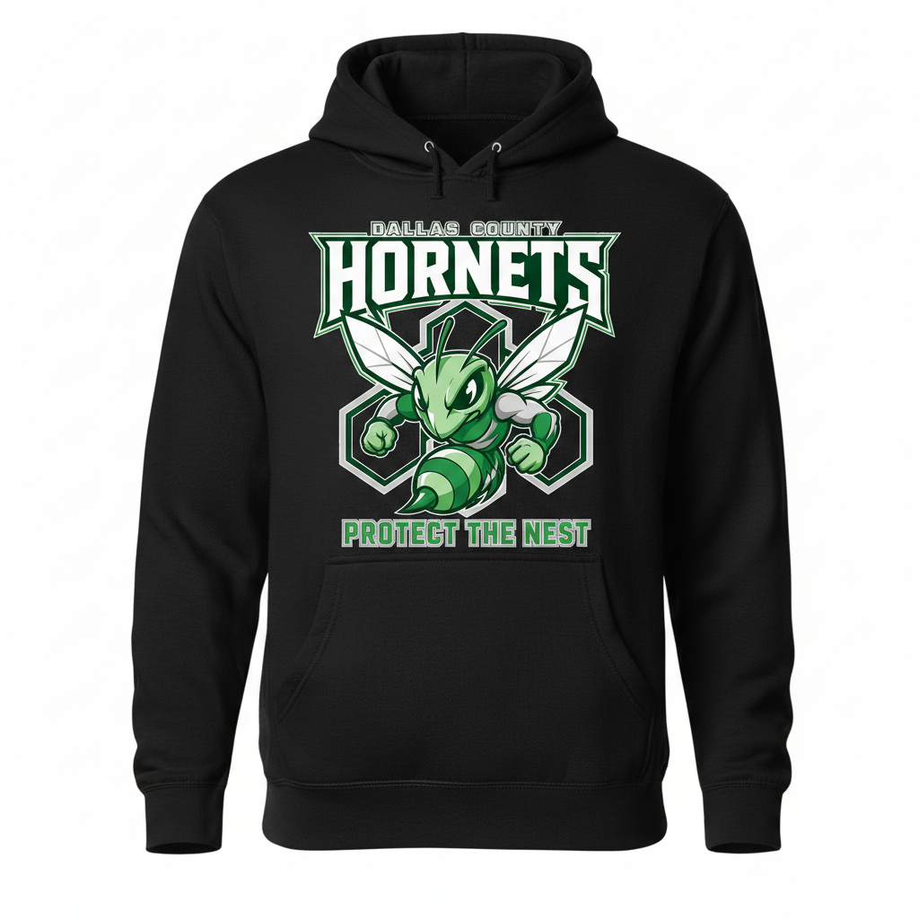 Dallas County Hornets Hoodie - Black