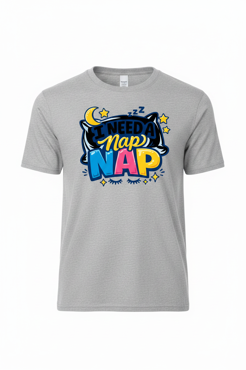 Gray - I Need A Nap Nap T-Shirt