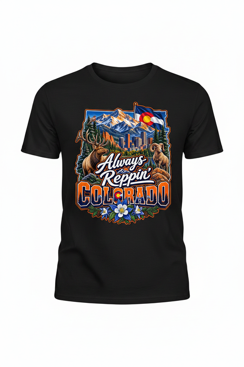 Always Reppin Colorado T-Shirt - Black