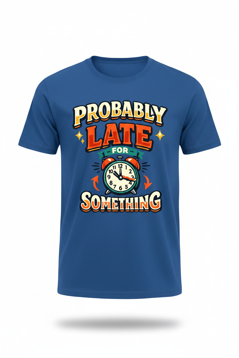 Blue - Probably Late For Something T-Shirt