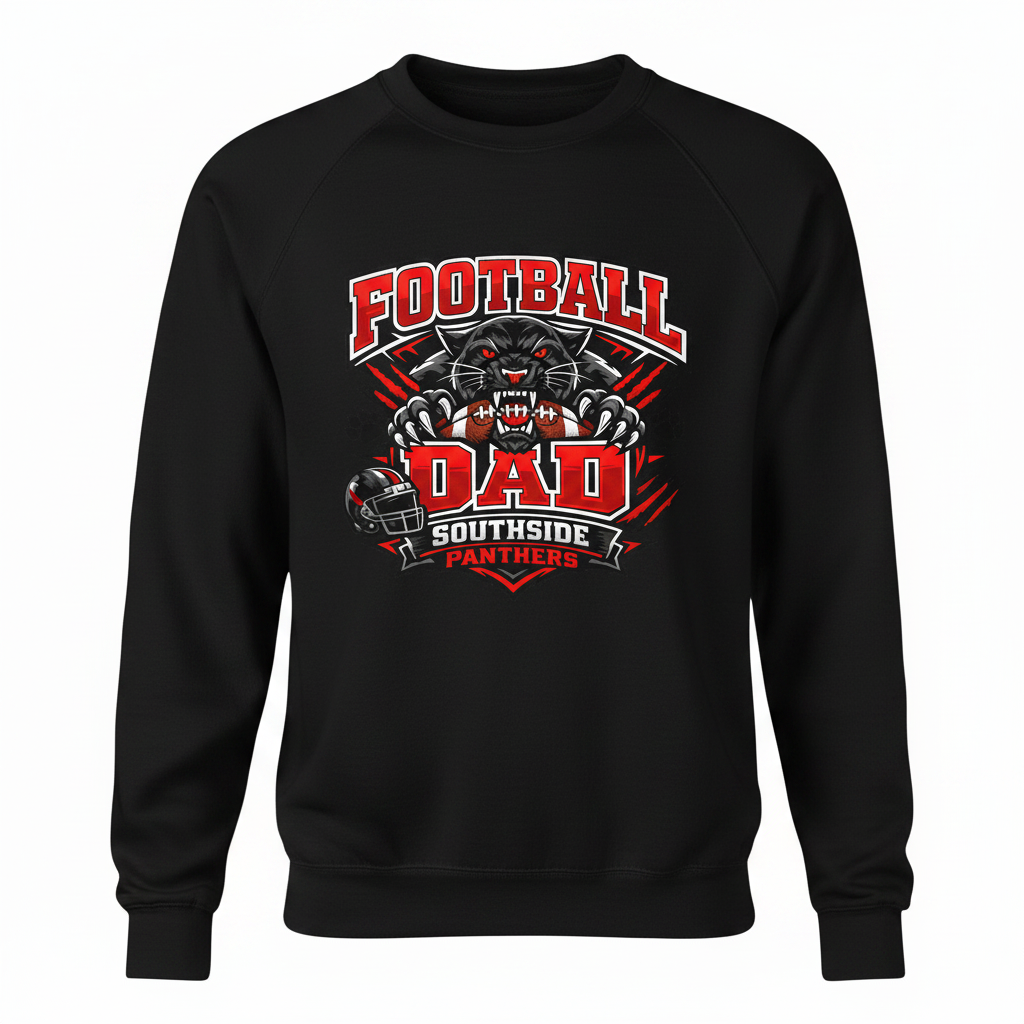 Football Dad Crewneck - Black