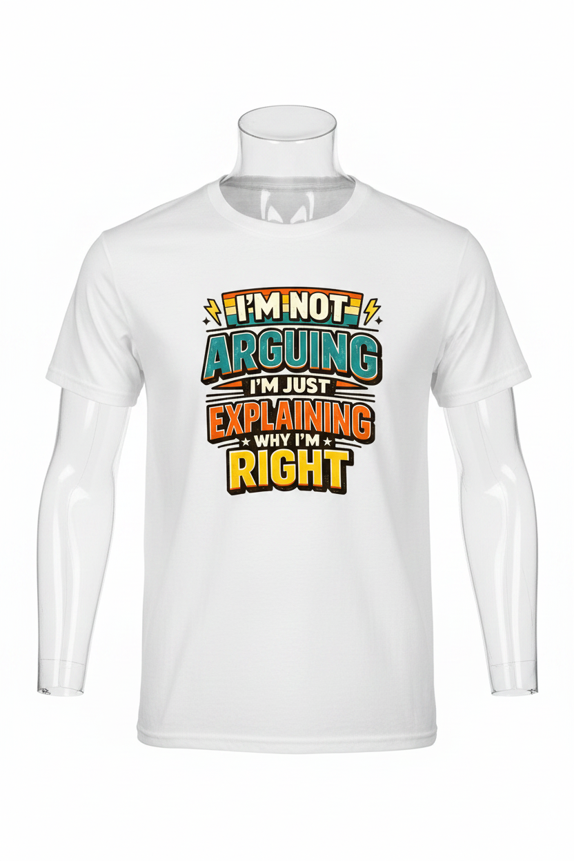 White - I'm Not Arguing T-Shirt
