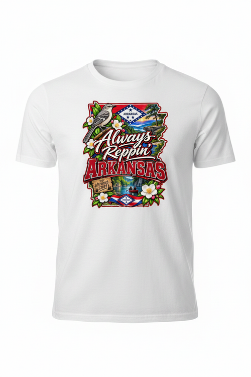 Always Reppin Arkansas T-Shirt - White