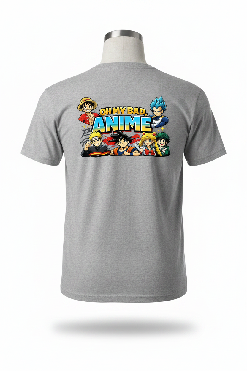 Gray Back - Oh My Bad Anime T-Shirt