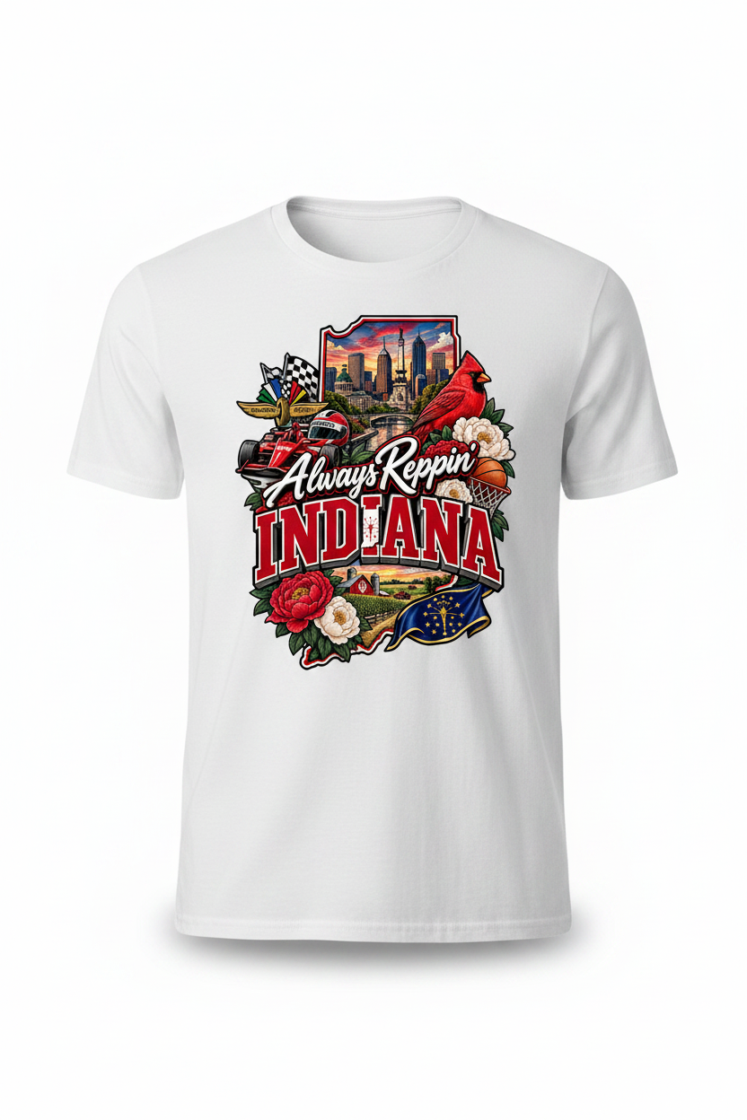 Always Reppin Indiana T-Shirt - White