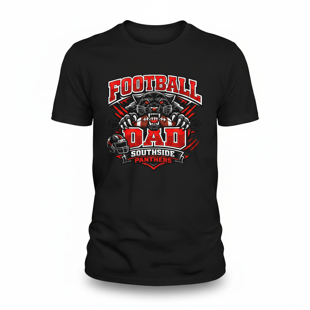 Football Dad T-Shirt - Black
