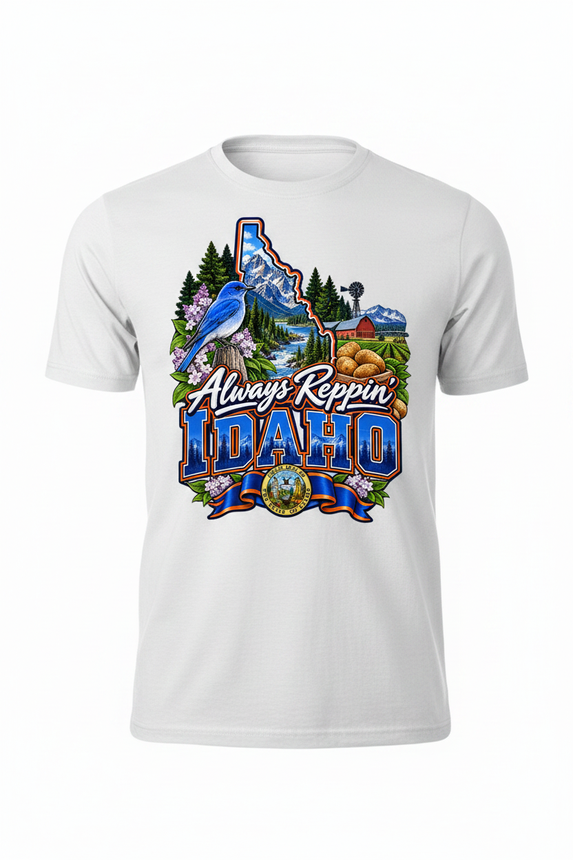 Always Reppin Idaho T-Shirt - White