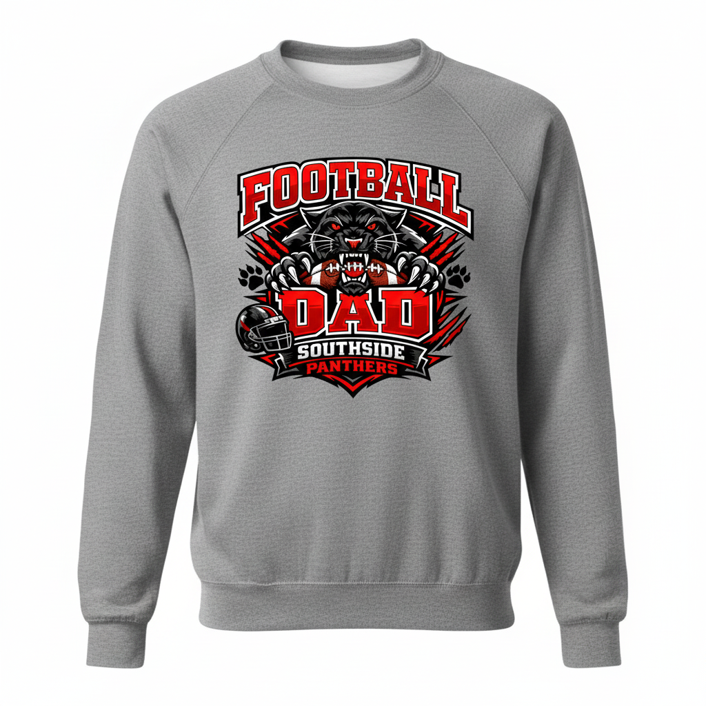 Football Dad Crewneck - Gray