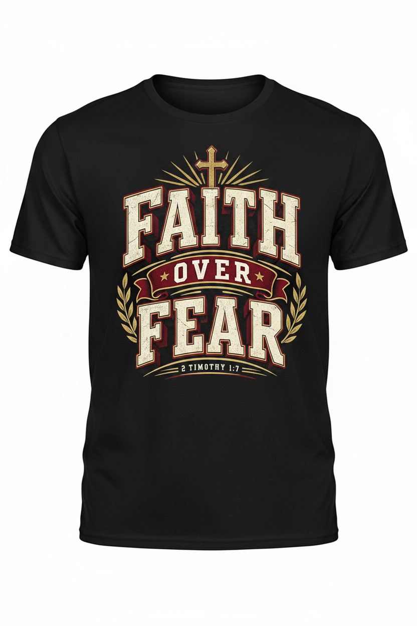 Faith Over Fear T-Shirt - Black