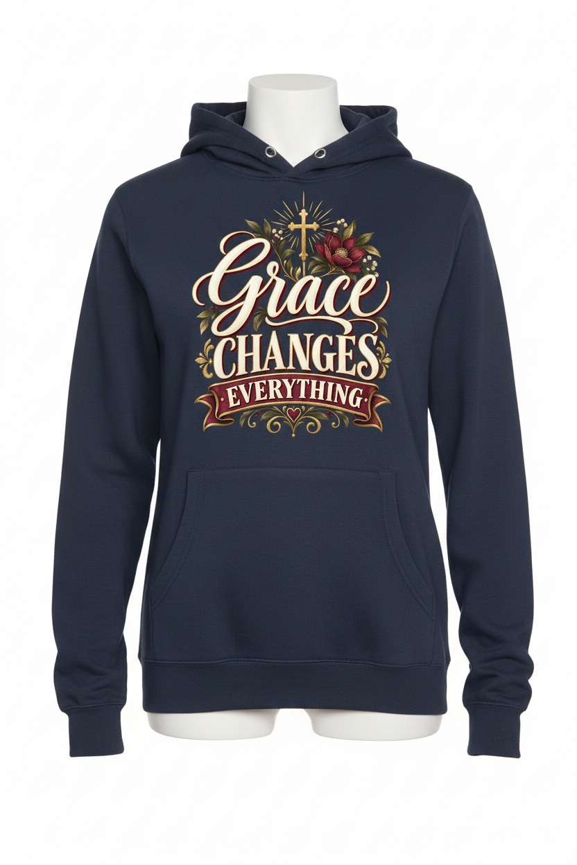 Grace Changes Everything Hoodie - Navy