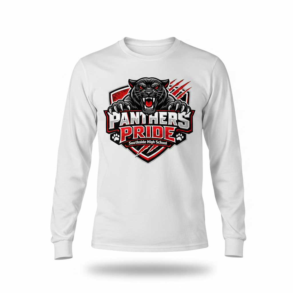 Panthers Pride Long Sleeve - White