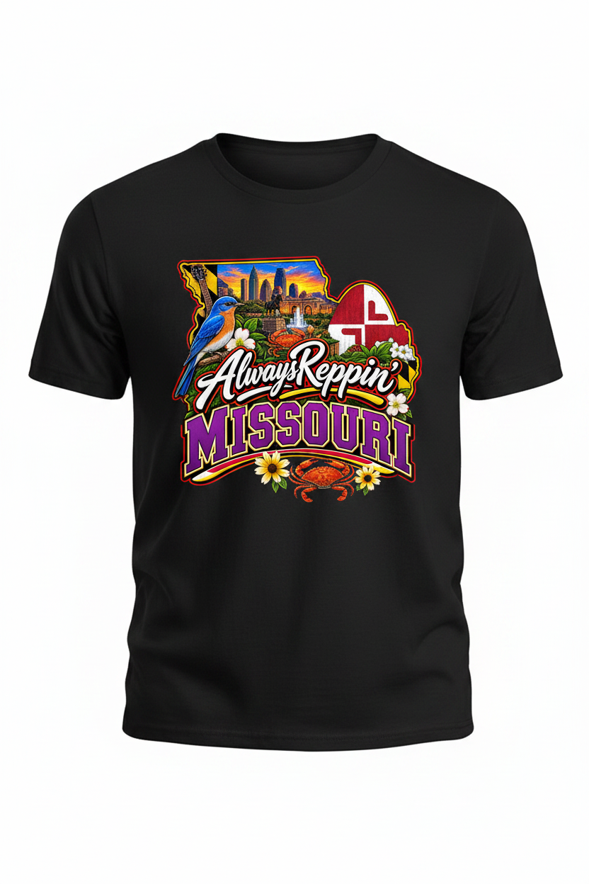 Always Reppin Maryland T-Shirt - Black