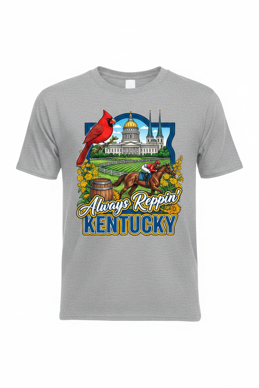 Always Reppin Kentucky T-Shirt - Grey