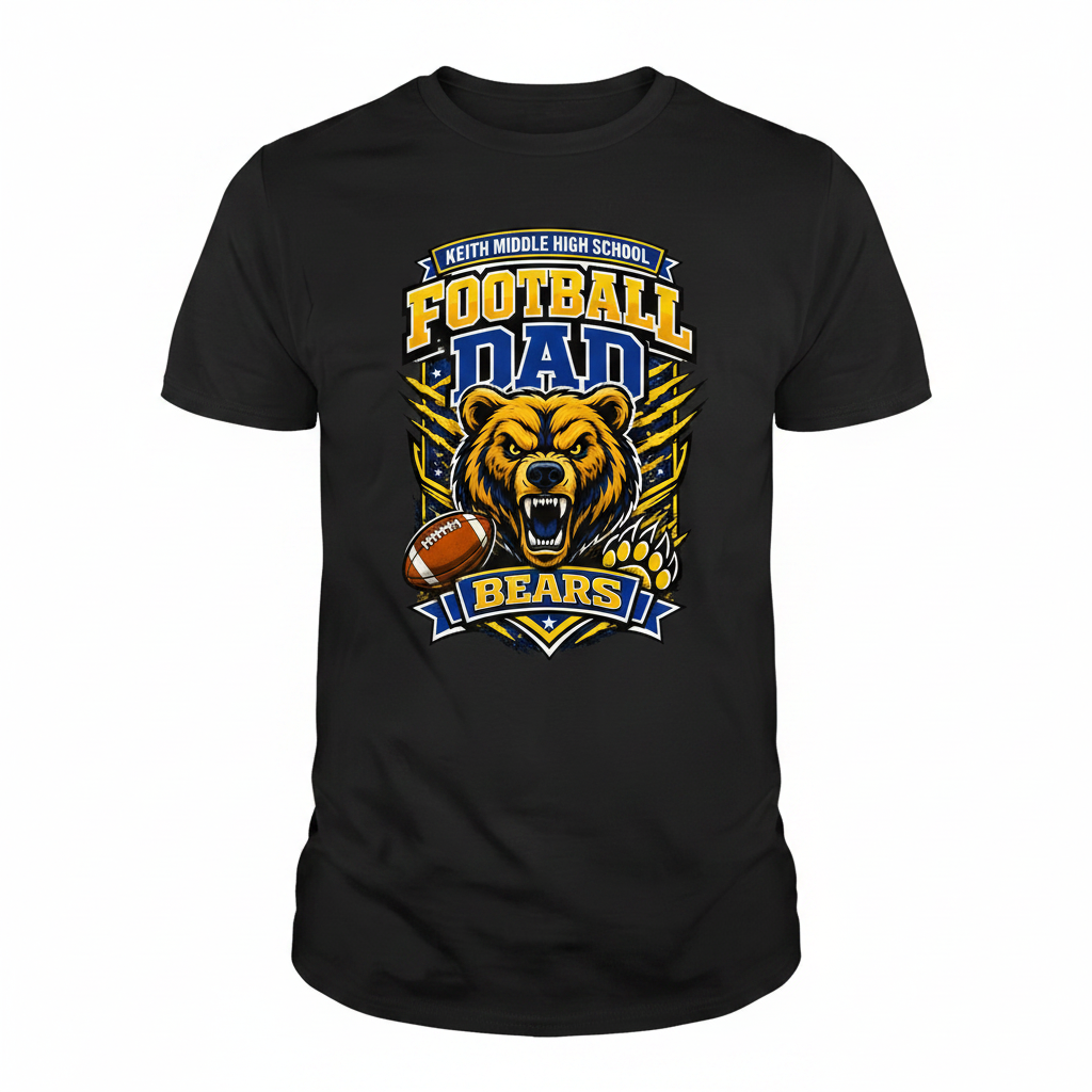 Football Dad T-Shirt - Black