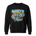 Saints Football Mom Crewneck - Black
