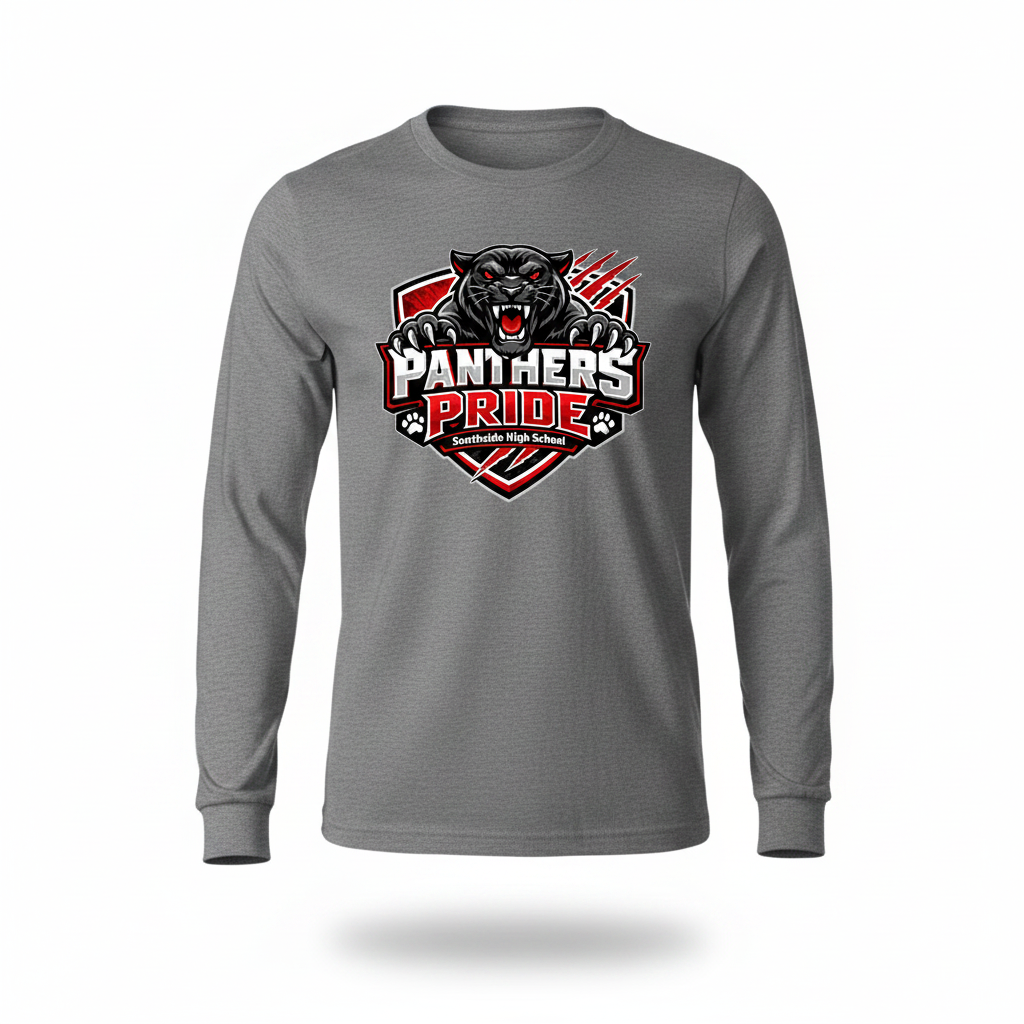 Panthers Pride Long Sleeve - Gray