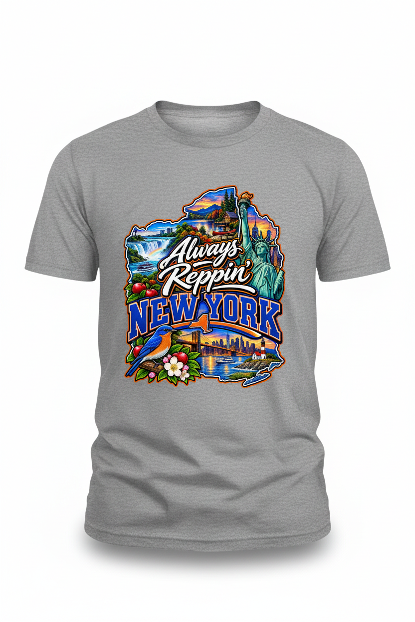 Always Reppin New York T-Shirt - Grey
