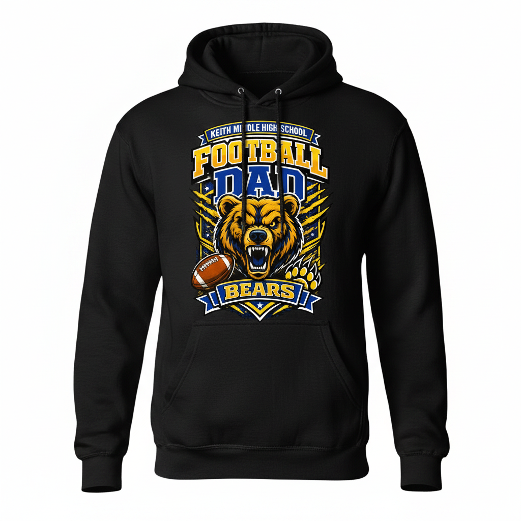 Football Dad Hoodie - Black