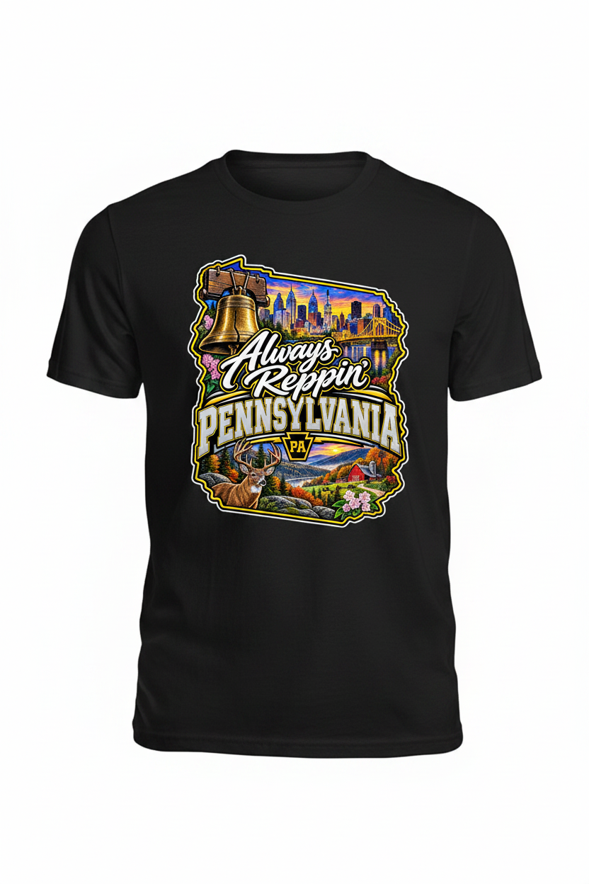 Always Reppin Pennsylvania T-Shirt - Black