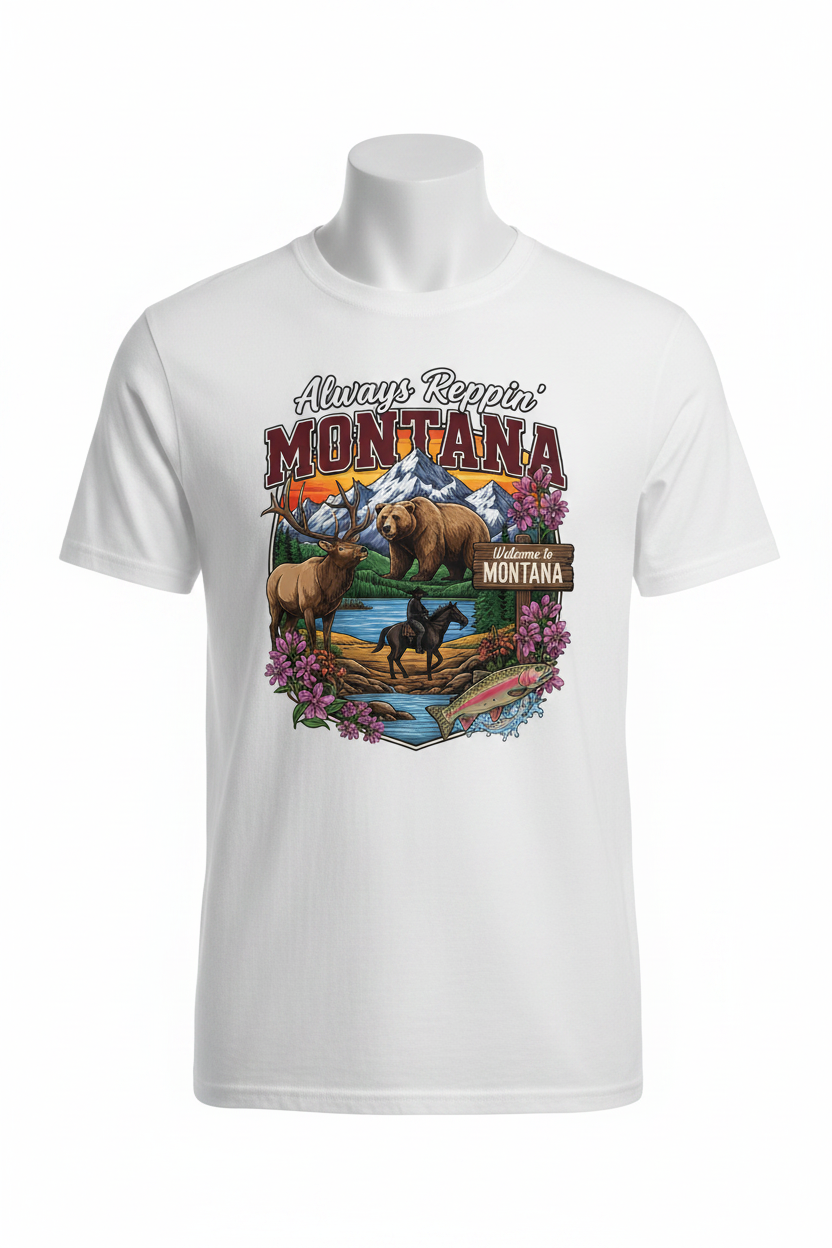 Always Reppin Montana T-Shirt - White