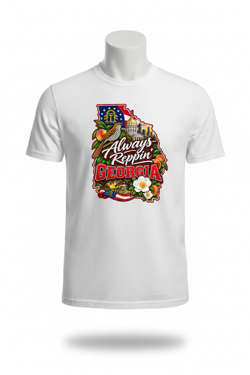 Always Reppin Georgia T-Shirt - White