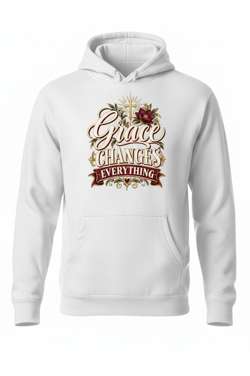 Grace Changes Everything Hoodie - White
