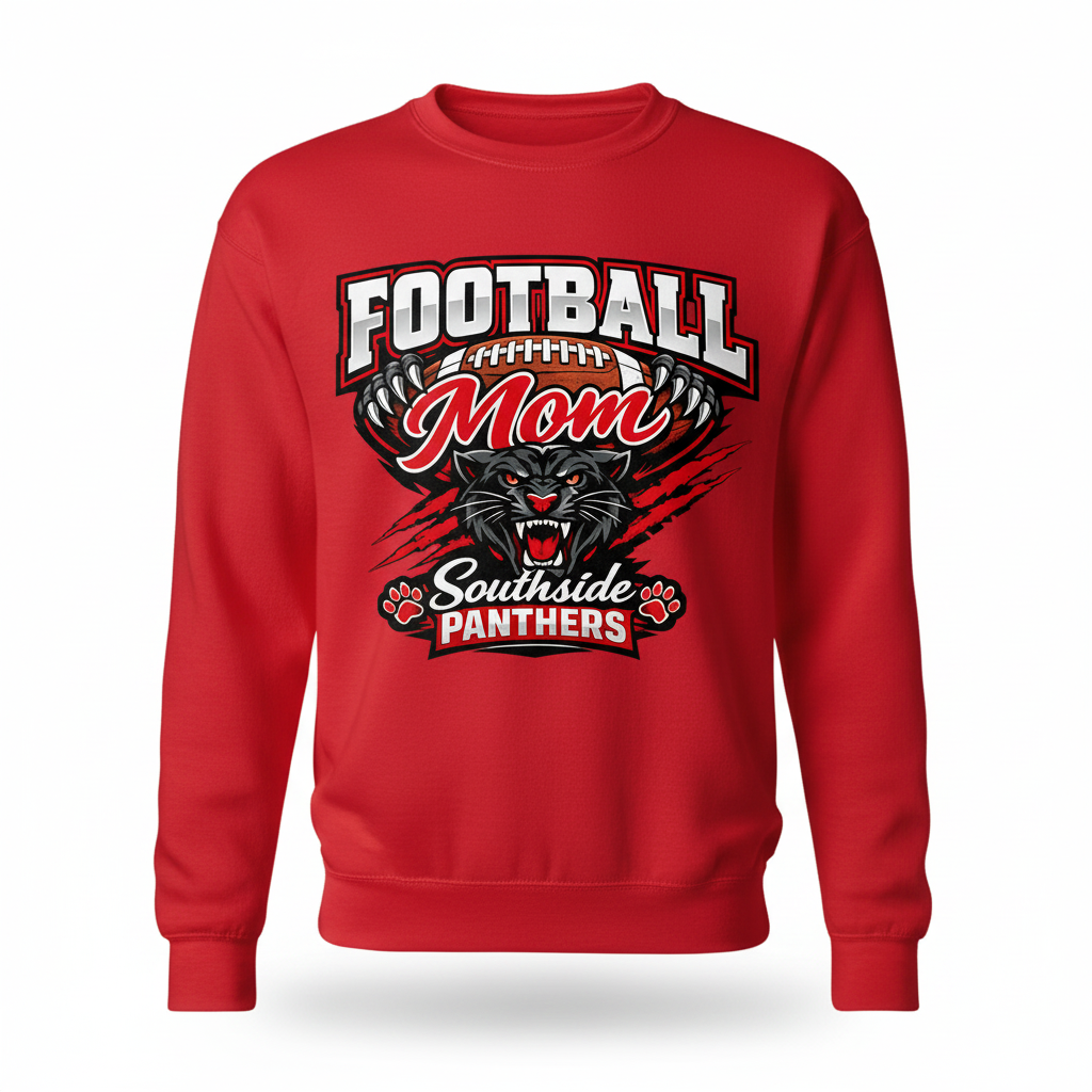 Football Mom Crewneck - Red