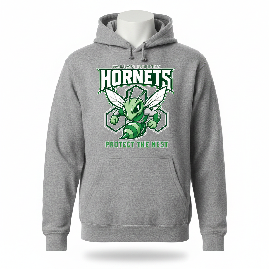 Dallas County Hornets Hoodie - Grey