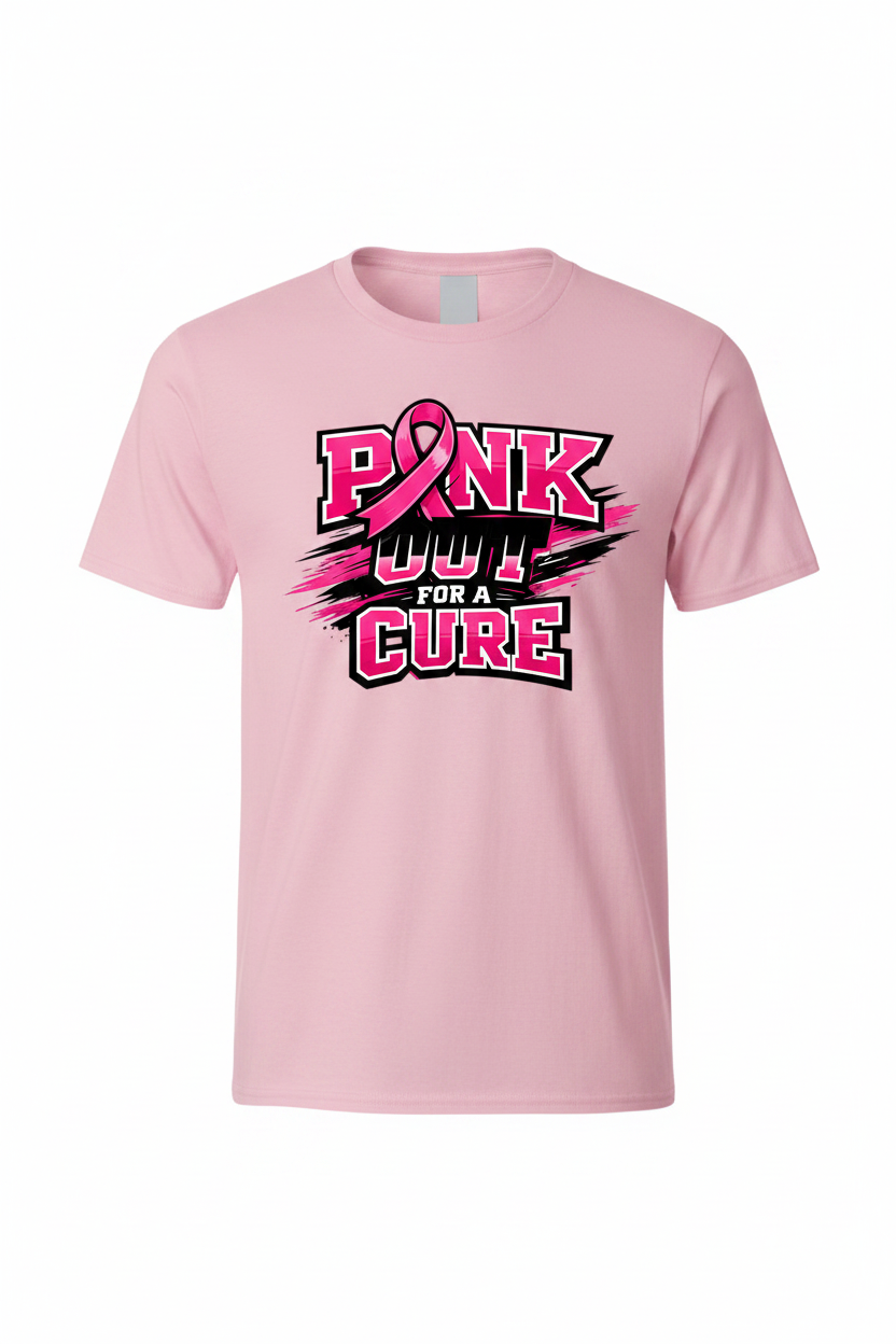 Light Pink - Pink Out For A Cure T-Shirt