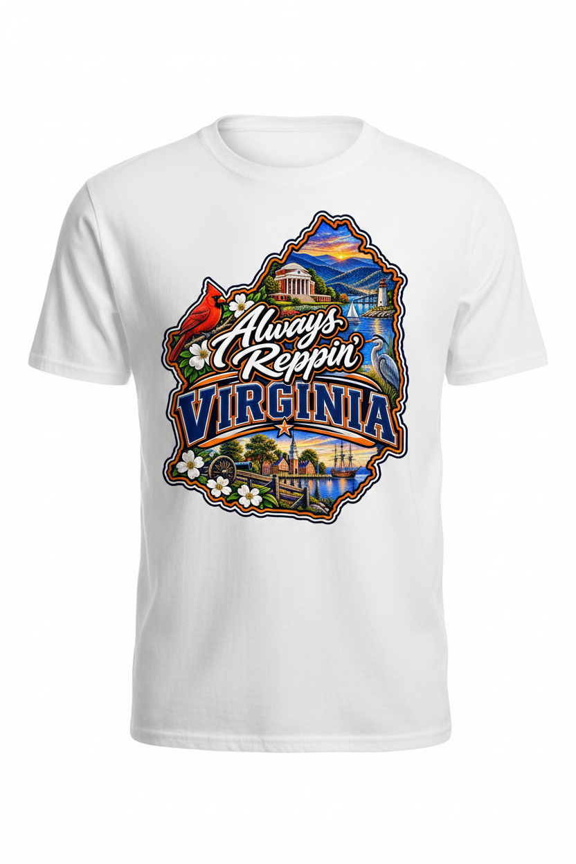 Always Reppin Virginia T-Shirt - White