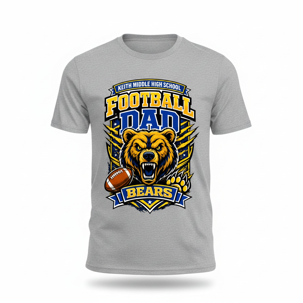 Football Dad T-Shirt - Gray