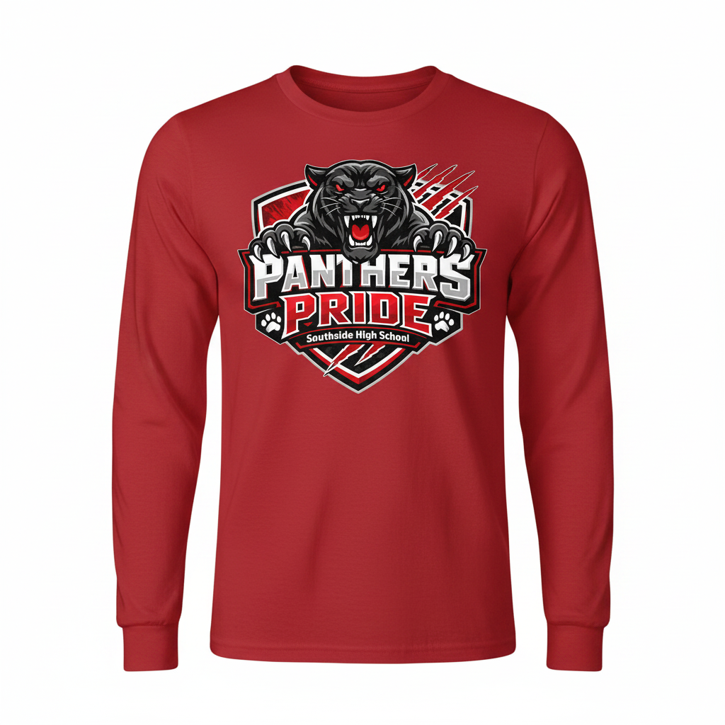 Panthers Pride Long Sleeve - Red