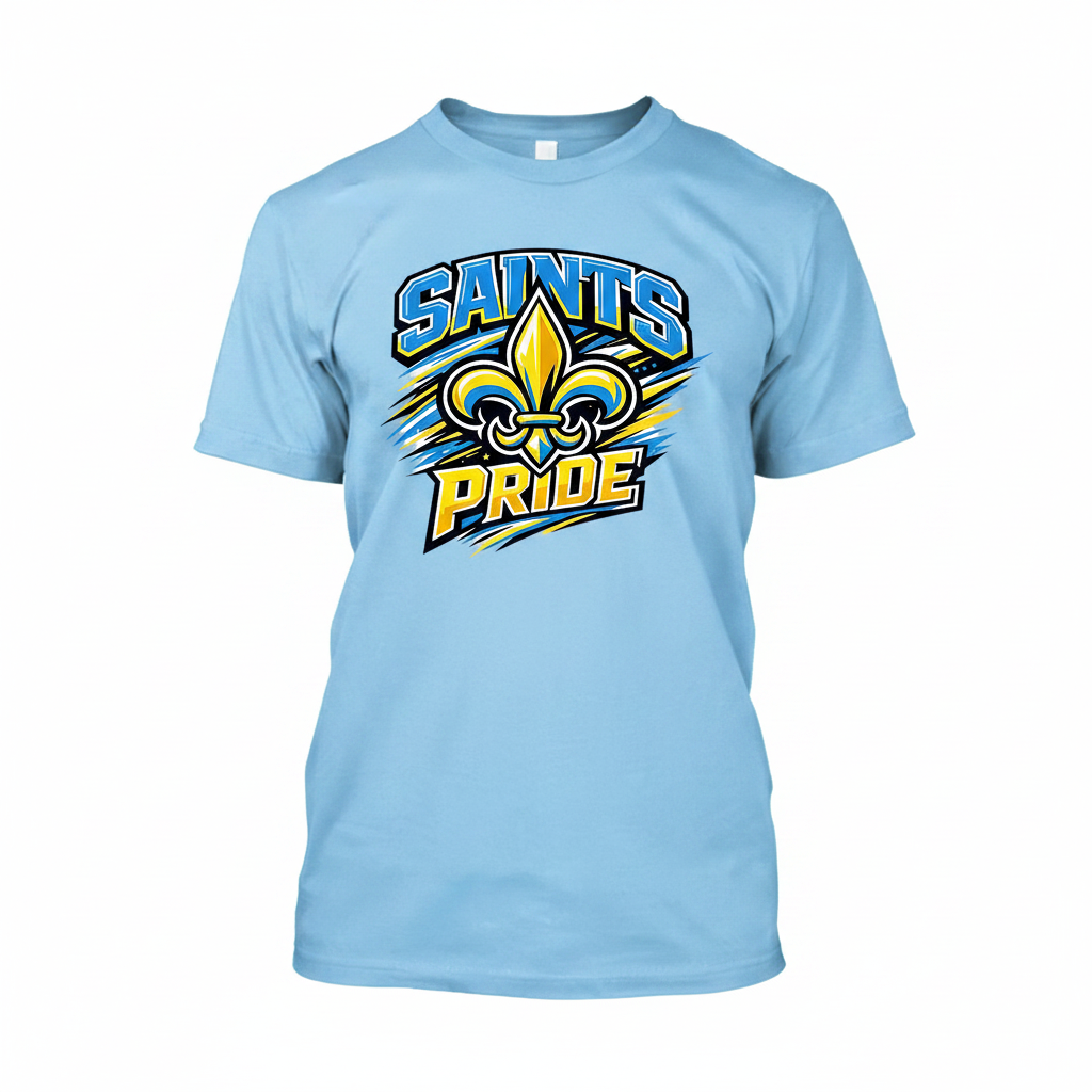 Saints Pride T-Shirt - Light Blue
