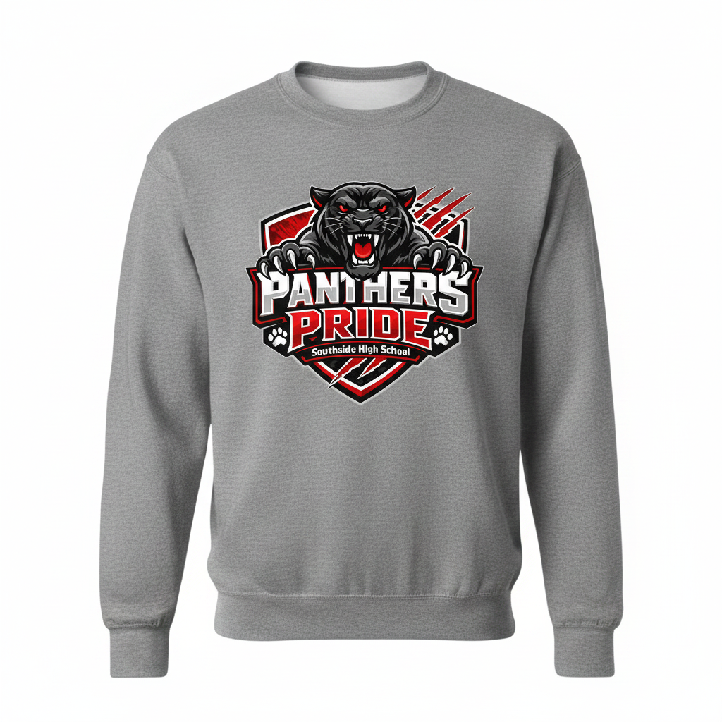 Panthers Pride Crewneck - Gray